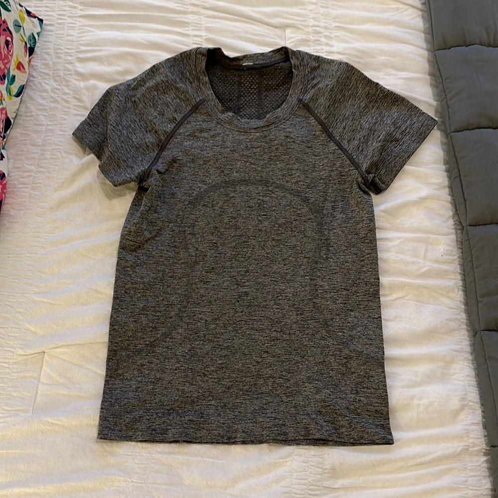 Gray Lululemon Swiftly Tech Short Sleeve